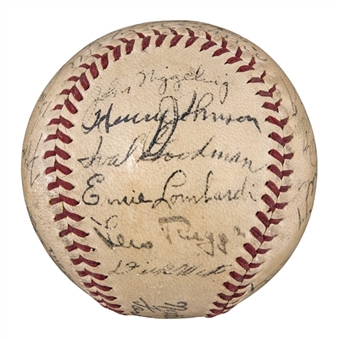 1939 Cincinnati Reds National League Champions Team Signed Baseball With 24 Signatures Including Willard Hershberger (PSA/DNA)
